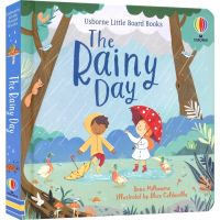 Usborne little board books the rain day small paperboard books childrens English enlightenment books hardcover story books parent-child picture books English original imported books