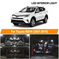 รถสีขาวข้อผิดพลาดหลอดไฟ LED ไฟเก๋งชุดคิทสำหรับรถโตโยต้า RAV4 2001-2013 2014 2015 2016 2017 2018แผนที่โดมไฟติดรถ