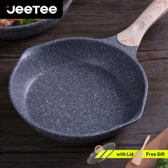 JEETEE Nonstick Pan, Nonstick Stone Frying Pan, Nonstick Omelette Skillet  with Soft Touch Handle, 3-Piece Cookware Set Induction Compatible -8