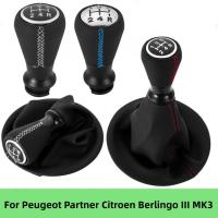 ผ้าคลุมรองเท้าบู๊ทปลอกหุ้มคันเกียร์เกียร์หนังสำหรับพันธมิตรของ Peugeot Citroen Berlingo MK3 2008 2009 2010-On