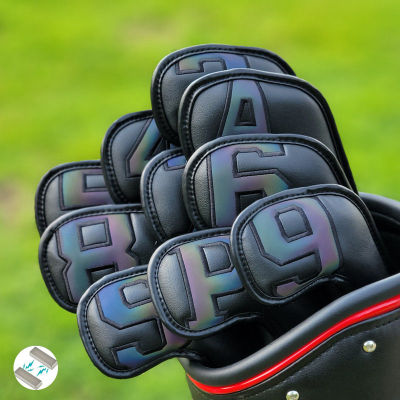 【2023】710Pcs Golf Irons Cover Single Fashion Gradients Black White Number Iron 1Wedge Club Protector Headcover Golf Headcover Golf AC
