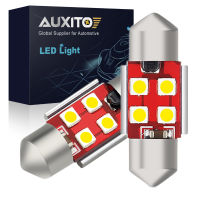 AUXITO ชิป LED พู่ห้อยไฟ LED 3030SMD 31มม. 36มม. 41มม. 2ชิ้นไฟประตูไฟเก๋งรถไฟป้ายทะเบียนรถ Ligh