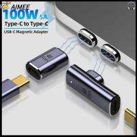 AIMEE USB C ถึง Type C ชาร์จได้อย่างรวดเร็ว Pd 100W USB4.0 Type-C อะแดปเตอร์ชาร์จ แม่เหล็กแบบแม่เหล็ก 40Gbps ค่ะ