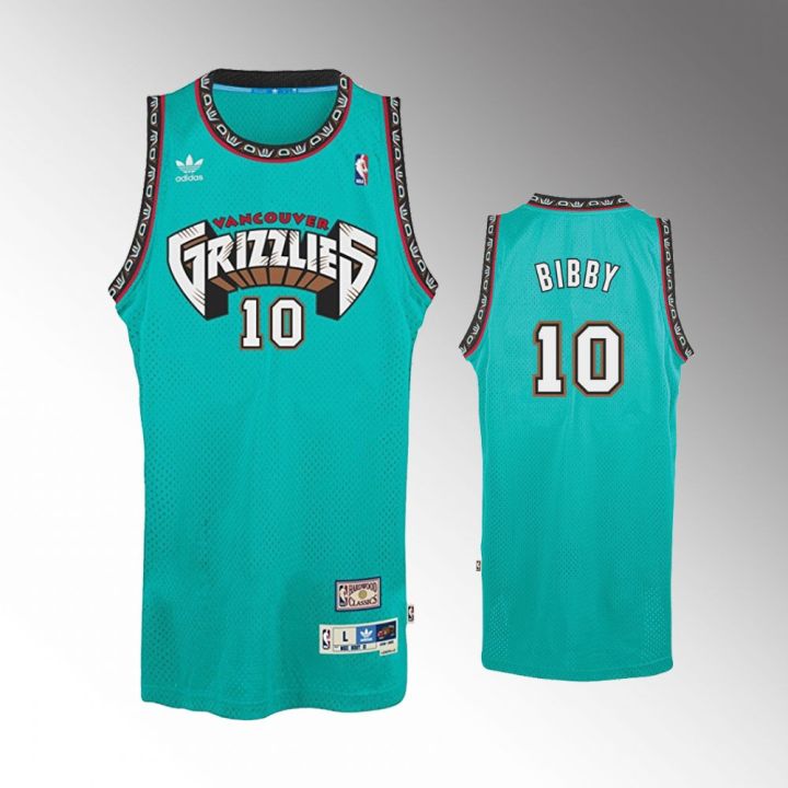 Vancouver Grizzlies #10 Mike Bibby Hardwood Classics Green Jersey