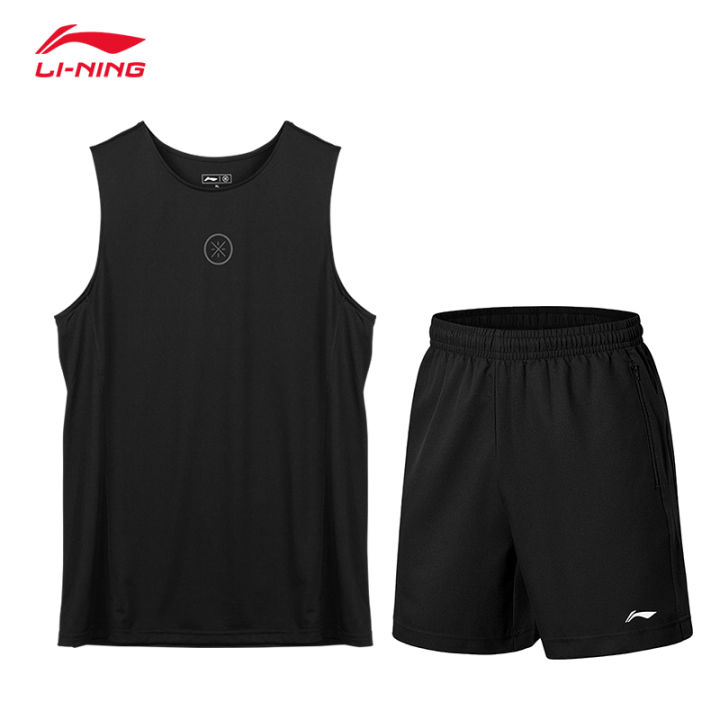 li-ning-quick-drying-sports-suit-for-men-and-women-2021-new-summer-thin-gym-shorts-sleeveless-running-suit