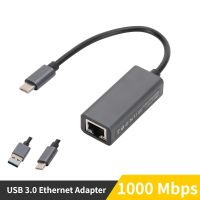 USB 3.0 Wired 10/100/1000Mbps USB Typc C To Rj45 Lan Ethernet Adapter Network Card USB HUB for Nintendo Switch PC Macbook Laptop  USB Network Adapters