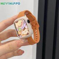 Chuyang Shop Shop 1/3เคสป้องกันสายรัดเอวเล็ก,เคสสำหรับสมาร์ทวอท์ชซีรี่ส์8 7 6 SE 5 4 3 Silicone Iwatch 45/44/42/41/40/38มม.