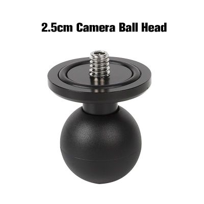 25Mm / 1 Inch Ball Mount To 1/4 Camera Screw Adapter For All Industry Standard 1 Inch / 25Mm Mounts For Double Socket