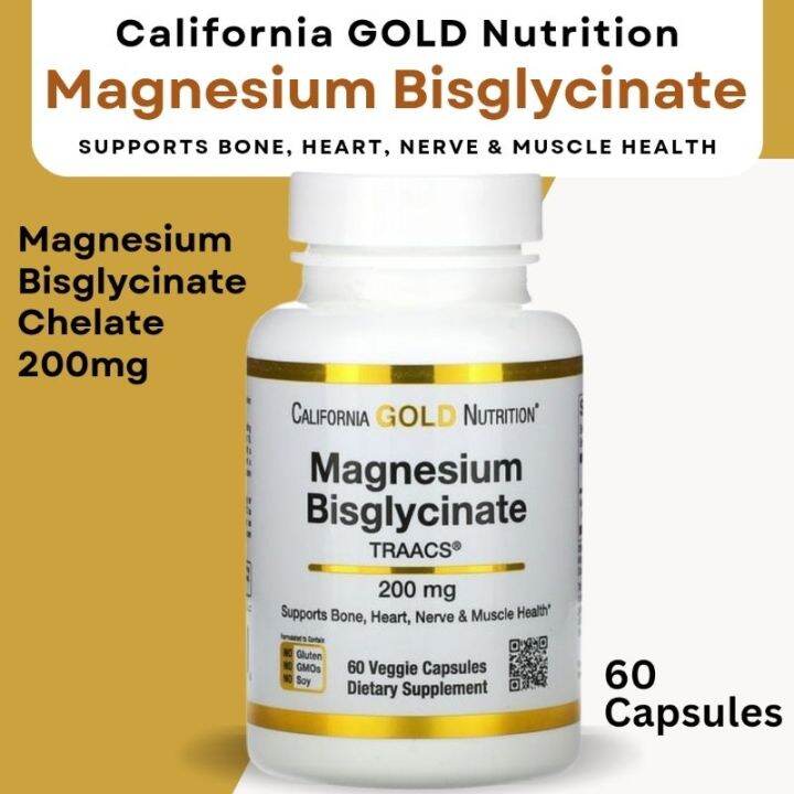 California Gold Nutrition Magnesium Bisglycinate, Albion TRAACS 100 mg