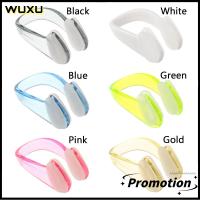 WUXU 4pcs สำหรับเด็กผู้ใหญ่ ซิลิโคน อ่อนนุ่ม ที่อุดหูว่ายน้ำ คลิปจมูกว่ายน้ำ อุปกรณ์สระว่ายน้ำ ที่อุดหูสูท