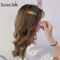 INS Jelly Color Little Bear Hair Clips/ Colorful Cute Gummy Hairpin/ Sweet Duckbill Clip Barrette/ Women Hair Accessories