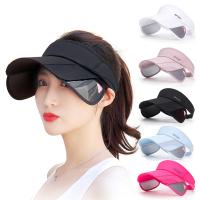 【CW】 Cap Men Retractable Brim Hat Top Adjustable Outdoor Hats Anti UV Tennis