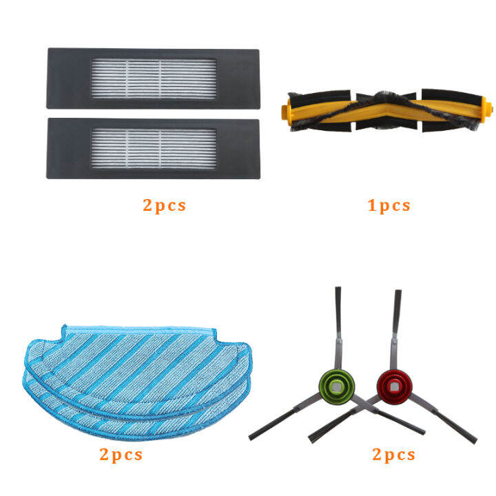 ผ้าถูพื้นตัวกรองแปรงด้านข้างเหมาะสำหรับ-ecovacs-deebot-ozmo-t8-aivi-max-power-t9-max-n8-pro-t5อุปกรณ์เสริมเครื่องดูดฝุ่นทำความสะอาด-t5max-แปรงหลัก