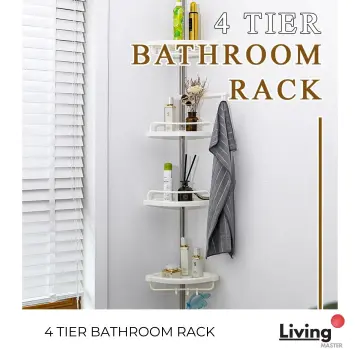 3m Sticker Bathroom Shelves Corner Shower Shelf Toiletries Spice Storage  Rack
