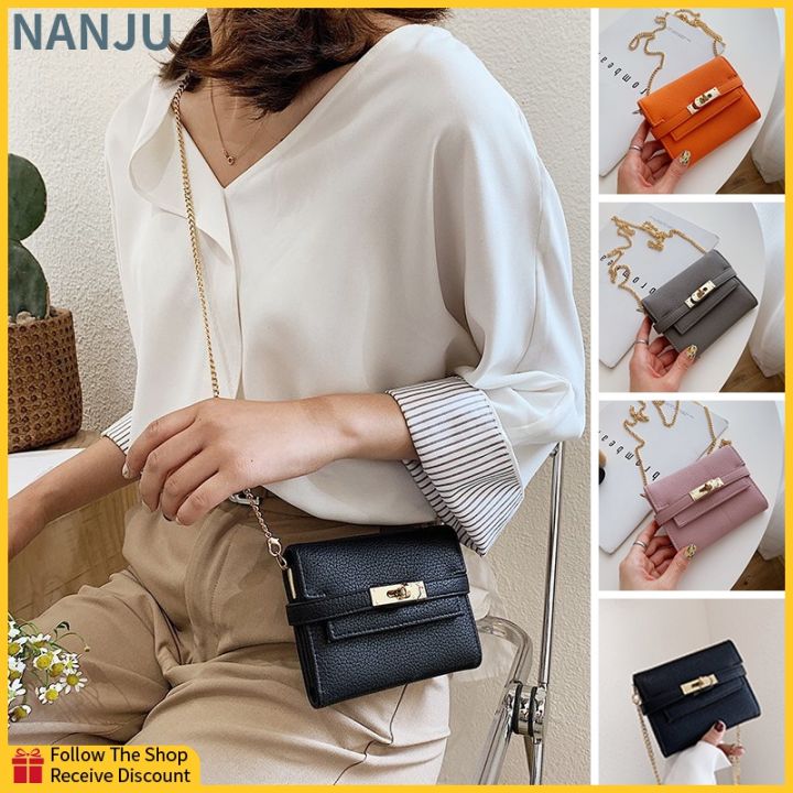 nanju-ladieswalletshort-pursesnap-walletchain-wallet-bagsling-bag-4-colors