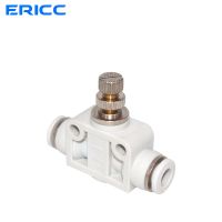 APA Pneumatic High pressure Air Speed Controller OD Hose Tube Gas Flow Adjust Valve Connector Fitting 4mm 6mm 8mm 10mm 12mm