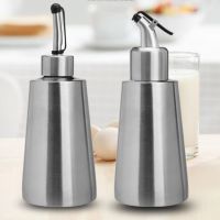 Stainless Steel Oil Pot Soy Sauce Vinegar Bottle Practical Leak-proof Dustproof Seasoning Juice Container Kitchen Supplies