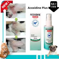 สินค้าพร้อมส่ง ของแท้ (พร้อมส่ง / เชื้อราแมว เชื้อราสุนัข ) ACOXIDINE plus อโค ซิดีน พลัส สเปรย์ แก้คัน ยีสต์ ผื่น  ใช้คู่กับ มาราเซป มาลาเซป For Dogs Dog Cats Cat