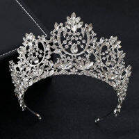 บาร็อค Eropah Berkilauan Kristal Besar Pengantin Tiara Mahkota Rhinestone Diadem Couronne De Mariage Aksesakori But Perkahan Win