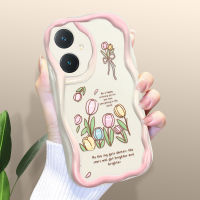 เคสเนื้อครีมรูปดอกไม้การ์ตูนสำหรับ Vivo Y27เคสเคสโทรศัพท์เคสซิลิโคนแบบนิ่มขอบลอน