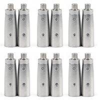 ✙☫ Artudatech 12 Pcs Silver 3 Pin XLR Male To RCA Plug Female Coaxial Adapter Connector Jack Accessories