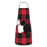 Vintage Scottie Dog Polyester Apron Scottish Terrier 52*72cm Kitchen Baking Bib Tablier Home Cleaning Gardening Pinafore