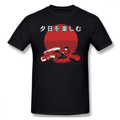 [COD]ใหม่ เสื้อยืดแขนสั้น พิมพ์ลายภาพยนตร์แอนิเมชั่น Akira Biker Gang Shotaro Kaneda Takashi สีดํา แฟชั่นสําหรับผู้ชาย 2  98UV