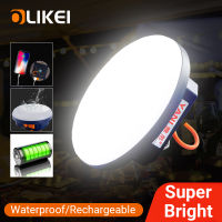 OLIKEI 7200mAh ไฟเต็นท์ LED แบบพกพากันน้ำตะเกียงแคมป์ปิ้งแบบชาร์จไฟได้ซุปเปอร์ไบรท์ไฟฉุกเฉินกลางแจ้งโคมไฟตลาดกลางคืน