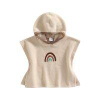{Xiaoli clothing} เสื้อคลุมอาบน้ำเด็กชายหญิง Rainbow Print Hooded Design Cape Look Soft Home Pajama Bathrobe