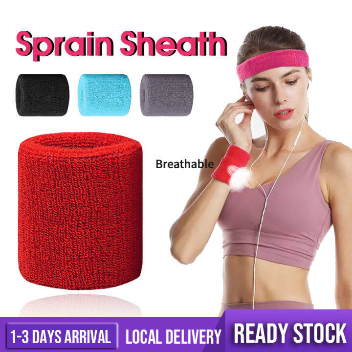 Sport Sweatband Wristband Cotton Unisex Wrist Protector Running
