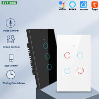 Tuya Wifi สวิตช์สมาร์ททัชไฟสวิตช์ติดผนังสวิตช์แสงแอปรีโมทคอนโทรลการควบคุมด้วยเสียงสำหรับ Alexa Google Home ชีวิตอัจฉริยะ