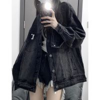 ZZOOI Deeptown Korean Streetwear Denim Jacket Hip Hop Oversized Fashion Vintage Aesthetic Womens Autumn Winter Jackets Sweatshirts