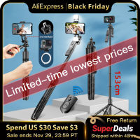 L16 1530mm Wireless Selfie Stick Tripod Stand Foldable Monopod for Gopro Action Cameras Smartphones Balance Steady Shooting Live