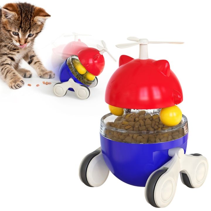 สำหรับของเล่นแมว-interactive-pet-tumbler-ของเล่น-iq-treat-leaking-ของเล่นรถ-dual-rolling-balls-สำหรับแมวลูกแมวลูกสุนัขออกกำลังกาย