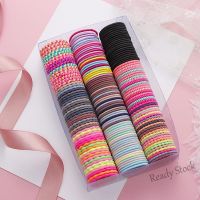 【Ready Stock】 ❁☁ C18 50PCS Girls Cute Colorful Basic Elastic Hair Bands Tie Gum Scrunchie Ring Rubber Bands