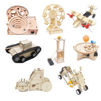 Kid Montessori 3D Wooden Puzzle Mechanical Kit Stem Science Physics Toy Maze Ball Assembly Model Building Toys For Children Gift