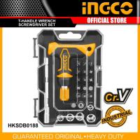 INGCO ไขควงอเนกประสงค์ 24 ชิ้น HKSDB0188 ( T-Handle Wrench Screwdriver Set ) ไขควงชุด ไขควง ลูกบล๊อก ลูกบ๊อก ไขควงลูกบ๊อก