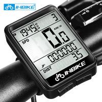 INBIKE กันฝนจักรยาน MTB คอมพิวเตอร์จักรยาน Speedometer เครื่องวัดระยะทางแบบมีสายไร้สายนาฬิกาขี่จักรยานหน้าจอ LED นาฬิกาวัด IC321-wangjun1