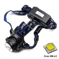 【lz】┅∋  Lanterna de cabeça com zoom led t6 l2 refletor com zoom zoom 18650 à prova dágua iluminação para caça pesca luz