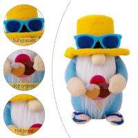 Beach Gnomes Plush 3ชิ้น Beach Elf Dwarf Figurines สแกนดิเนเวียนเครื่องประดับบ้านคอลเลกชันห้องครัวฉัตรถาดตกแต่ง