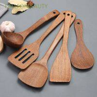 FALLFORBEAUTY Wooden Mixing Spoon Vegetable Soup Scoop Ladle Cooking Shovel Nonstick pan Long Handle Kitchen Tools Kitchenware Meat Rice Spatula