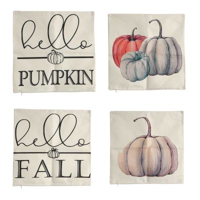 Fall Pillow Covers 18X18 Set of 4 for Autumn Decoration Fall Decor Pumpkin Fall Pillows Decorative Throw Pillows