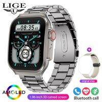 LIGE Smart Watch Men Bluetooth Call Waterproof Bracelet Sport Tracker Multi Agency Certification AMOLED HD Screen Smartwatch+BOX