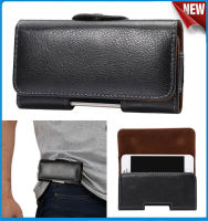 Universal Second Layer Genuine Leather Waist Bag For Iphone Samsung Huawei Xiaomi LG Sony Nokia Waist Packs Fanny Pack Men Mobile Phone Bags Belt Clip Bag Luxury 5 size Black