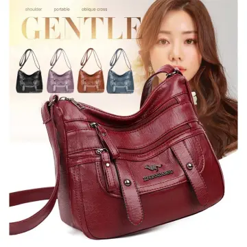 Rose Kangaroo Fashion Brand Women's Bag Handheld Crossbody Multi Functional  Mom's Bag Autumn and Winter Large Capacity Bag