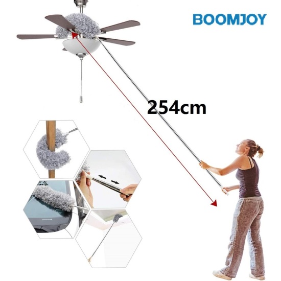 Boomjoy on sale 254cm soft microfiber cleaning duster with bendable head - ảnh sản phẩm 1