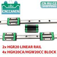 【HOT】⊕✒✠ RU CZ 2PCS HGR20 20mm Linear Guide Rail 4PCS Block Carriages HGH20CA/ HGW20CC for Router Engraving Parts