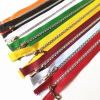 ◊◈ 22Pcs Shiny Nylon Resin Zippers Tailor Sewing Tools Clothing Accessories 60cm Length