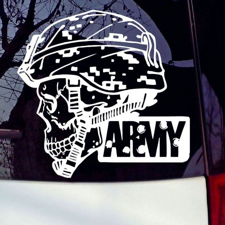 Army Military Police Soldier Skull Camo Car Truck Window Vinyl Decal ...