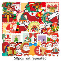 ?พร้อมส่ง?50แผ่น สติ๊กเกอร์ sticker ซานตาคลอส กราฟฟิตี กันน้ำ  คอมพิวเตอร์  Snowman Santa Claus Merry Christmas Xmas